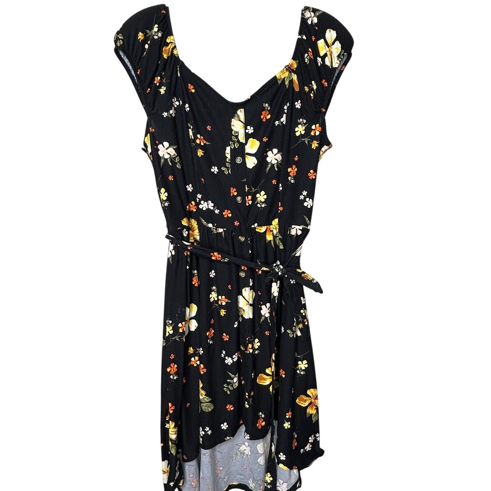 No Boundaries Junior Dress- size 11-13 juniors-high low‎ soft fabric floral